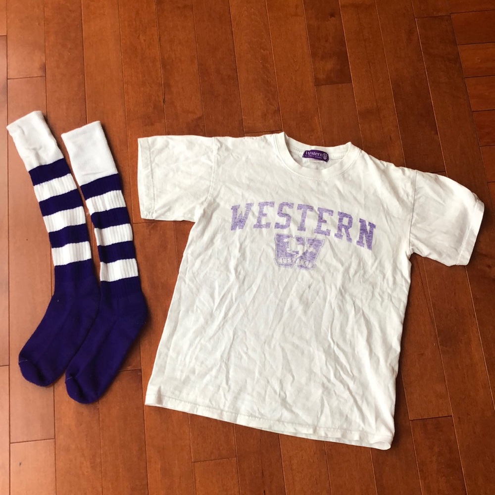 Western University Tshirt Set with Socks